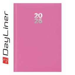 Határidőnapló Pannon A5 heti, fehér lapokkal fuchsia Dayliner 2027.