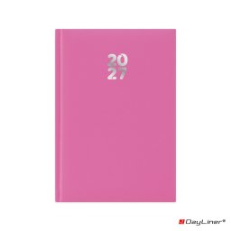 Határidőnapló Pannon A5 napi, fehér lapokkal fuchsia Dayliner 2027.