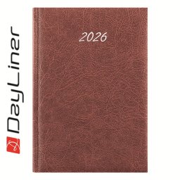Határidőnapló Rebel A5 napi, krémszínű lapokkal bordó Dayliner 2027.