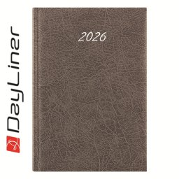 Határidőnapló Rebel A5 napi, krémszínű lapokkal szürke Dayliner 2027.