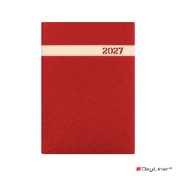 Határidőnapló The Boss A5 napi, fehér lapokkal bordó Dayliner 2027.