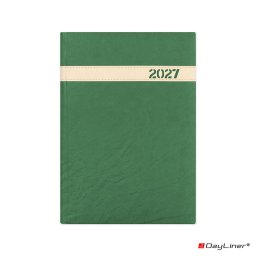 Határidőnapló The Boss A5 napi, fehér lapokkal zöld Dayliner 2027.