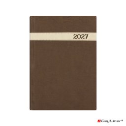 Határidőnapló The Boss B5 heti, fehér lapokkal barna Dayliner 2027.