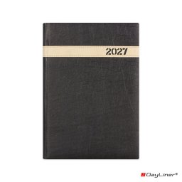 Határidőnapló The Boss B5 heti, fehér lapokkal fekete Dayliner 2027.