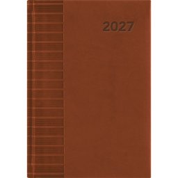 Határidőnapló Tucson A5 napi, fehér lapokkal barna Dayliner 2027.