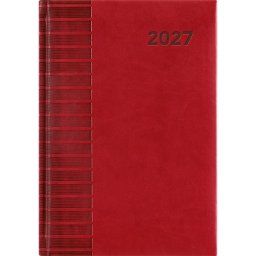 Határidőnapló Tucson A5 napi, fehér lapokkal piros Dayliner 2027.