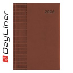 Határidőnapló Tucson B5 heti, fehér lapokkal barna Dayliner 2027.