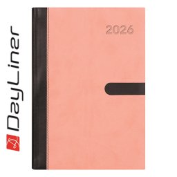 Határidőnapló Winner A5 heti, fehér lapokkal pink Dayliner 2026.