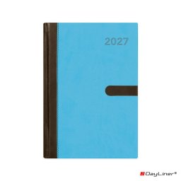 Határidőnapló Winner A5 napi, fehér lapokkal kék Dayliner 2027.