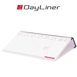 Asztali naptár Oktáv 320 x 150 mm, fehér lapokkal Oktáv fekvő fekete műbörrel borított tartóval Dayliner 2026.