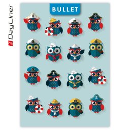 Keménytáblás notesz pontozott vonalozással Colors A5 Bullet, fehér lapokkal Happynest Kalóz Kék Dayliner 2026.