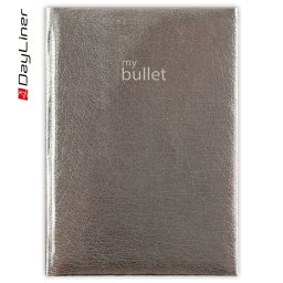 Keménytáblás notesz pontozott vonalozással Mirror A5 Bullet, fehér lapokkal ezüst Dayliner 2027.