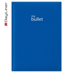 Keménytáblás notesz pontozott vonalozással Pannon A5 Bullet, fehér lapokkal Kék Dayliner 2027.