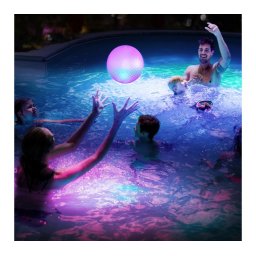 Strandlabda - kék / piros LED-del - 20 cm
