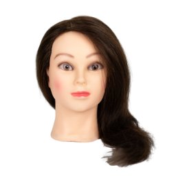 TOTO Hair Company BIANCA szemléltetőfej 100% emberi haj 55cm barna szín 800036