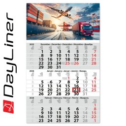Speditőr naptár 1 tömb, 3 hónap Primus Classic 300 × 480 mm, fehér lapokkal Logisztika Dayliner 2027.