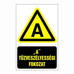 ”a” tűzveszélyességi fokozat 16x25cm / Öntapadós vinil
