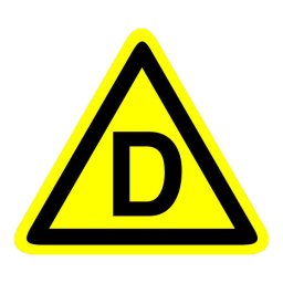 10x12 cm „D” Tűzveszélyességi Fokozat Öntapadós Vinil Dekoráció