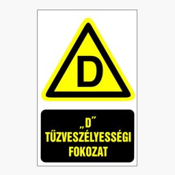 16x25 cm „D” Tűzveszélyességi Fokozat Öntapadós Vinil Dekoráció
