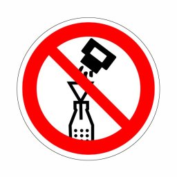 A Flakonba Idegen Anyagot Tölteni Tilos! – 10x10 cm Öntapadós Vinil Figyelmeztető Felirat