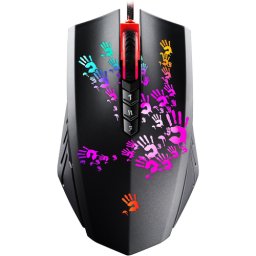 A4TECH Bloody Blazing A60 Gaming Egér – 6200 DPI, RGB Neon Világítás, USB, PixArt Optikai Szenzor