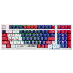A4TECH Bloody S98 Sports Mechanikus Billentyűzet – BLMS Red Switch, RGB Világítás, eSport Gaming, Navy, US, Vezetékes