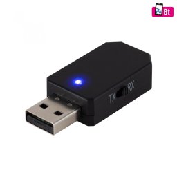 SAL Vezeték nélküli BT adapter, BT5.0, Átkapcsolható adó/vevő, 3,5mm, USB 5V