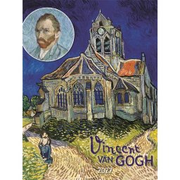 Falinaptár képes 420 × 560 mm, fehér lapokkal Vincent van Gogh Dayliner 2027.
