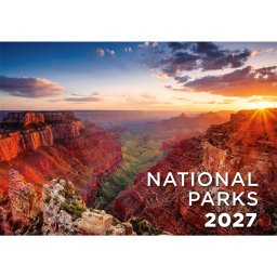 Falinaptár képes 450 × 315 mm, fehér lapokkal National Parks Dayliner 2027.