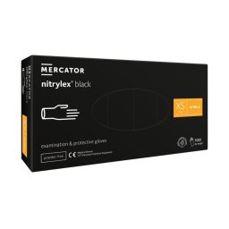 NITRYLEX BLACK - Nitril kesztyű (púdermentes) fekete, 100 db, L