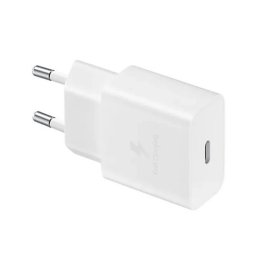 Hálózati töltő adapter, 15W, USB Type-C aljzat, PD, gyorstöltés, Samsung, fehér, gyári