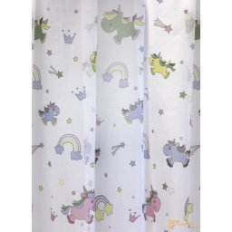 (2 méret) Unikornis figurás voile függöny gyerekszobába 02- 180cm