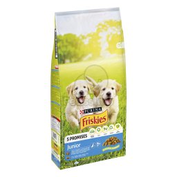 Friskies Junior száraz kutyaeledel - csirke, zöldségek és tej 2 x 15 kg