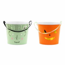 Halloween cukorkás papír vödör, 2 darab