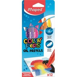 Olajpasztell kréta, MAPED "Color'Peps", 12 különböző szín