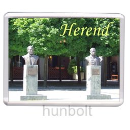 Herend- a Porcelángyár alapítói hűtőmágnes (műanyag keretes)