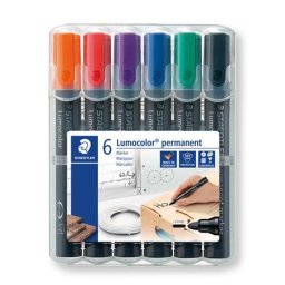 STAEDTLER Alkoholos marker készlet, 2 mm, kúpos, STAEDTLER "Lumocolor(R) 352", 6 különböző szín