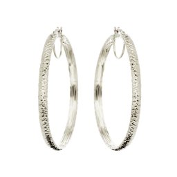 Nagy és 4mm széles sorompózáras karikafülbevaló, 14kt, 8,92 g