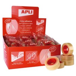 APLI Ragasztószalag, 19 mm x 33 m, APLI "Transparent", átlátszó