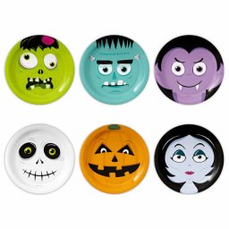 Halloween papír tányér, 18 cm, 6 db/csomag