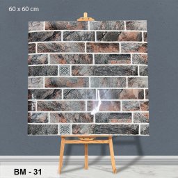 10db. 3d Márványhatású Öntapadós Fali Csempe Bm31 60x60cm (5736)