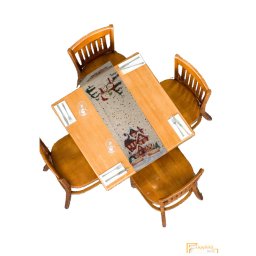 Karácsonyi terítő. Asztali futó gépi gobelinhímzéssel 100x40cm