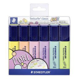 STAEDTLER Szövegkiemelő készlet, 1-5 mm, STAEDTLER "Textsurfer Classic Pastel 364 C", 6 különböző szín