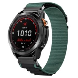 PROTEMIO Alpine húzószíjak okosórákhoz 22 mm széles fekete-zöld színben