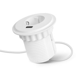 Rejtett, bepthet konnektor + USB, fehr