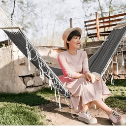 Szrke kerti fgggy, 200 x 100 cm