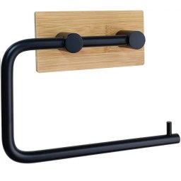 Elite Home(R) Falra szerelhet WC papr tart, bambusz + acl, fekete