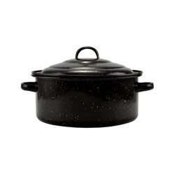 Zomncozott Lbas fedvel 27 cm 2,8 liter fekete