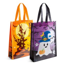 Halloween-i ajndktska - narancssrga / lila - 30 x 40 x 10 cm