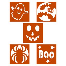 Halloween-i sablonkszlet - 5 db / csomag